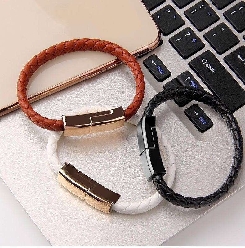 USB Bracelet Charger Cable for iPhone USB C Micro