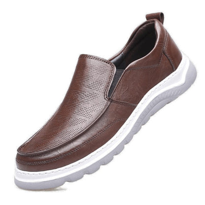 Men's  Genuine Leather Perforated Loafers Shoes