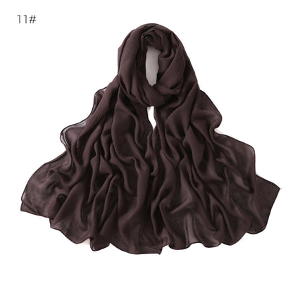Modal Solid-color Thin-edged Breathable Headscarf