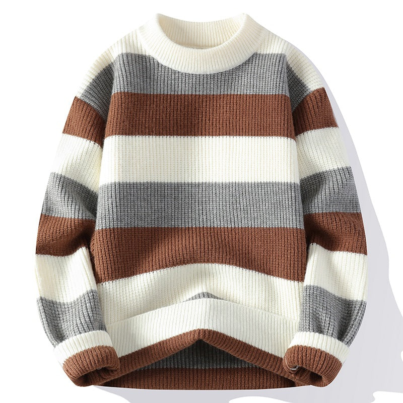 Mens New Autumn Winter Half Neck Sweater
