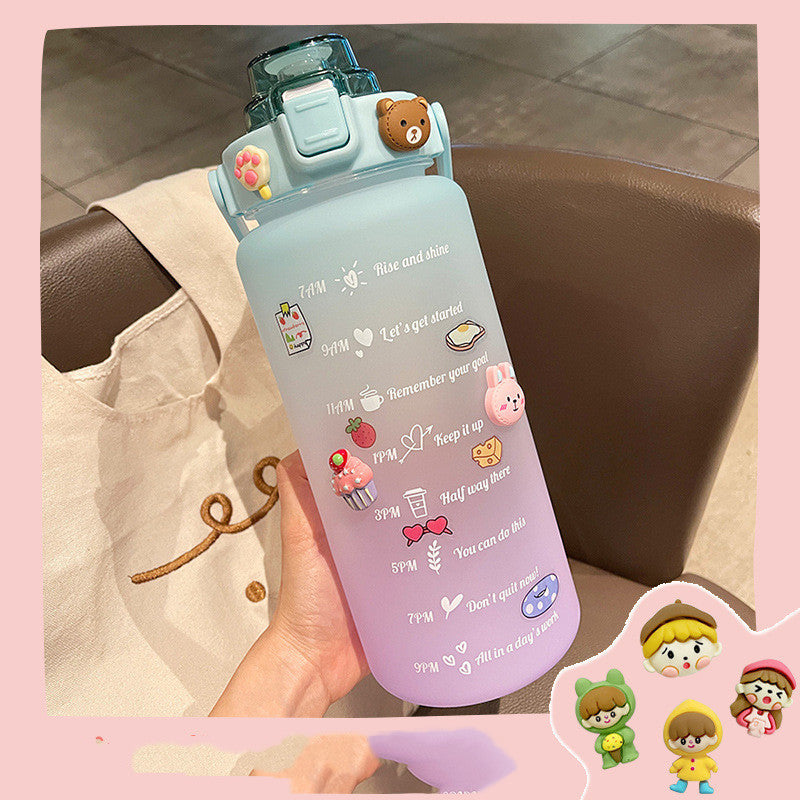 2-Liter Portable Water Bottle Summer Cup