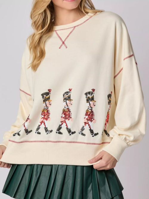 Christmas Marching Band Sequin Sweatshirt