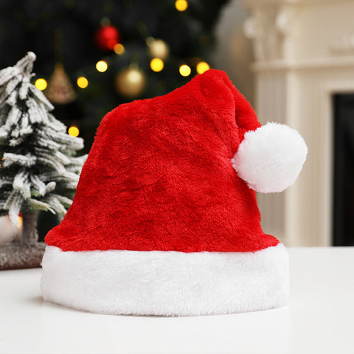 Christmas Velvet Plush Santa Hat Decor