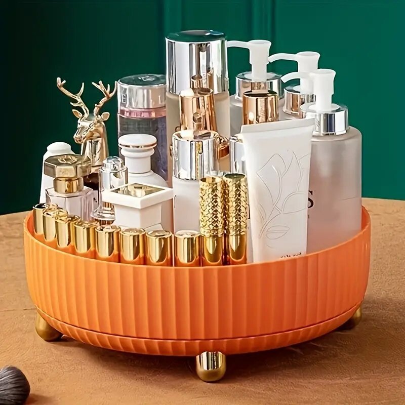 Plastic Cosmetics Rotating Storage Box