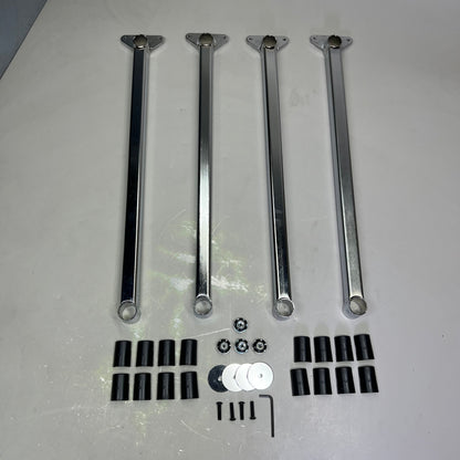 QUANTUM STORAGE (1 SET)Security Door Mounting Bracket 24"D Chrome Plated SDMB24C