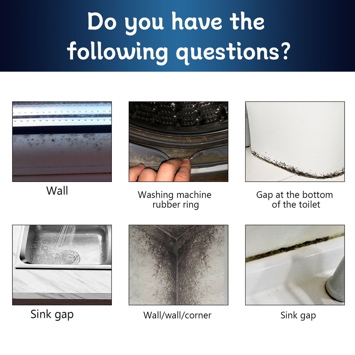 Mildew Remover Gel Multi-functional Mildew Remover Wall Tile Gap Bathroom Ceiling Cleaner