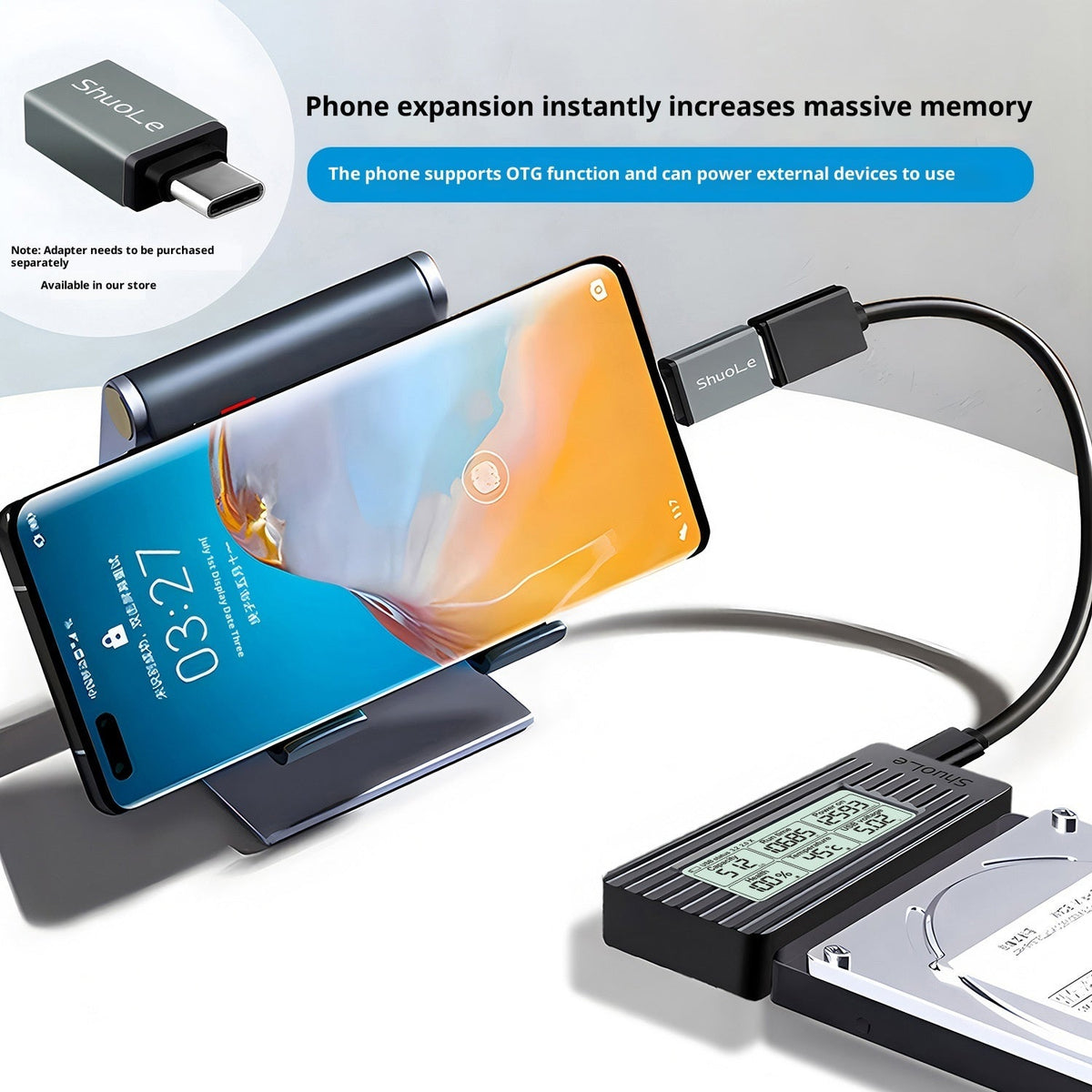 USB 3.2 Solid State Converter Cable Connector For Hard Disk