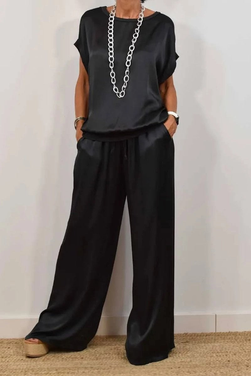 2026 Spring Summer New Cross-Border Trade Amazon Independent Site Trendy Loose Shirt Wide-Leg Pants Casual Set