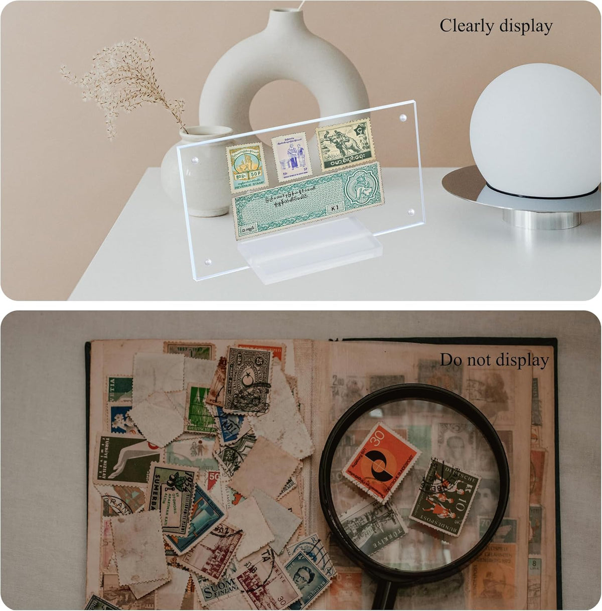 Dollar Bill Frame Display Acrylic Dollar Bill Holder for Collectors Currency Frame Display Case