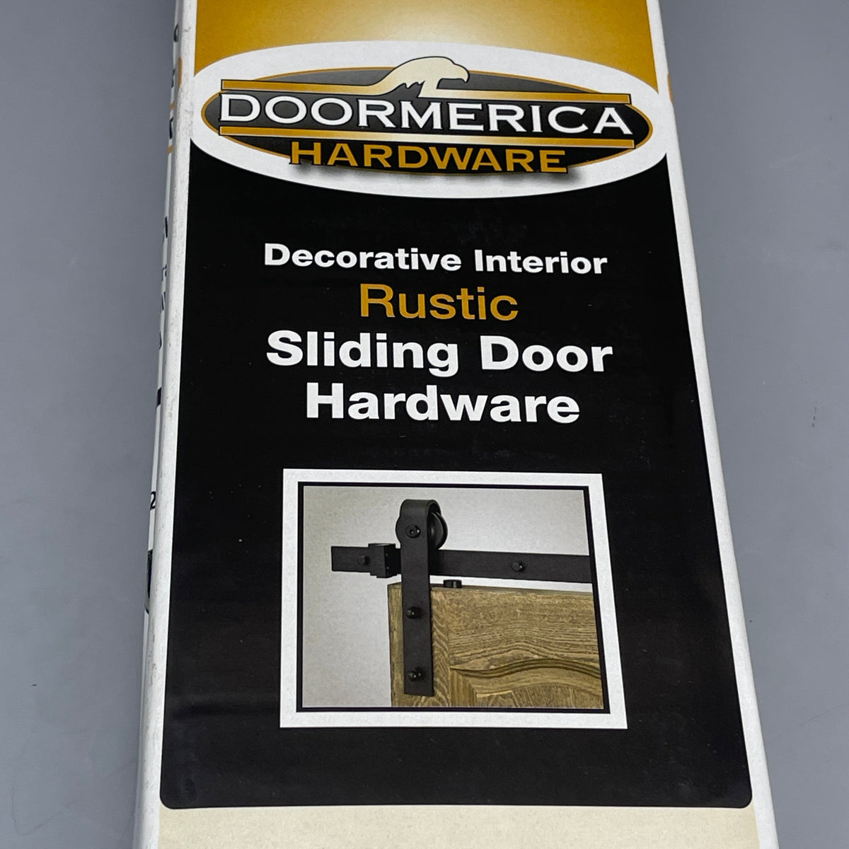 DOORMERICA American Rustic Sliding Barn Door Hardware Black 80" (for 36" Doors) MININDKIT