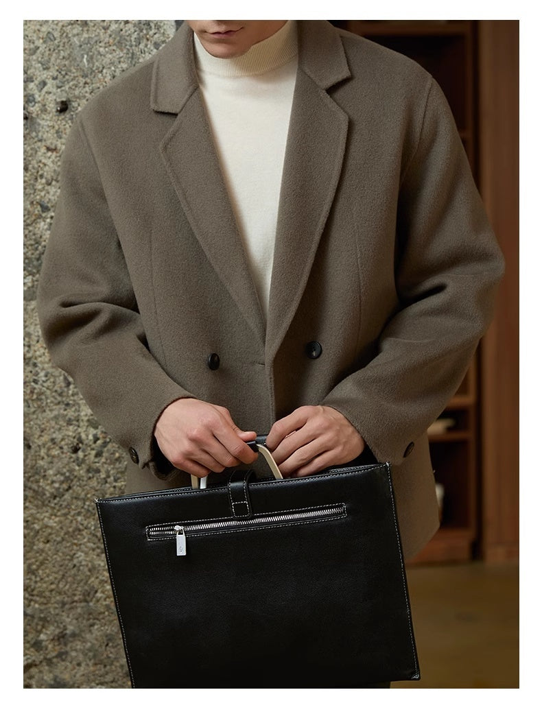 Men's High-end Casual Padded Woolen Coat
