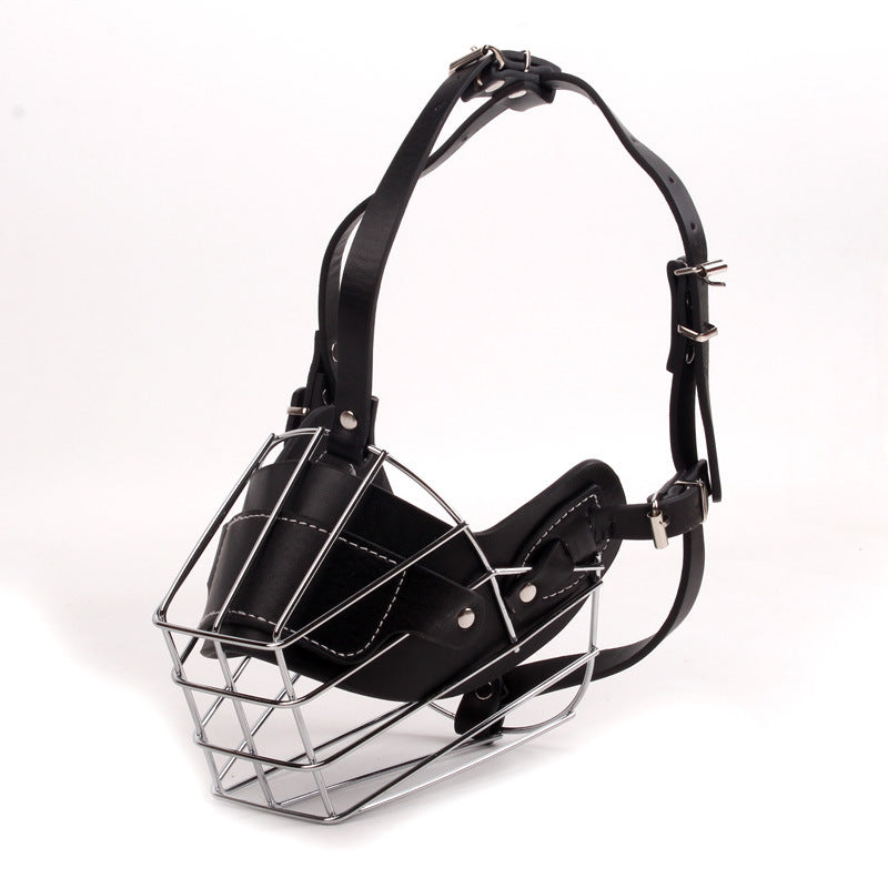 Dog Muzzle Adjustable Basket Soft Straps Rubber Pet Anti-bite Muzzle