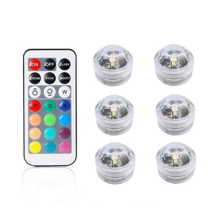 Remote control diving light 3CM diamond twist full color red green blue white warm white waterproof LED light