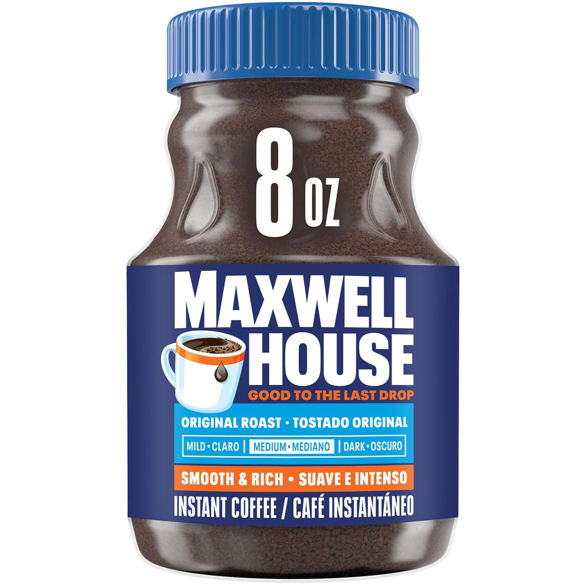 Maxwell House Original Roast Instant Coffee, 8 oz Jar