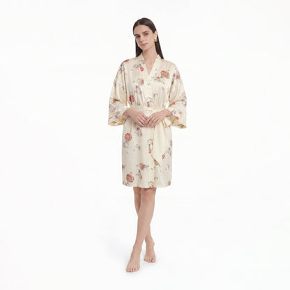 Printed Bathrobe Pajamas Womens Loungewear Nightgown