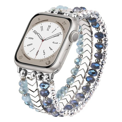 Suitable For Apple Watch IWatch87654Se Women's High-End Beaded Strap Jewelry Crystal Wrist