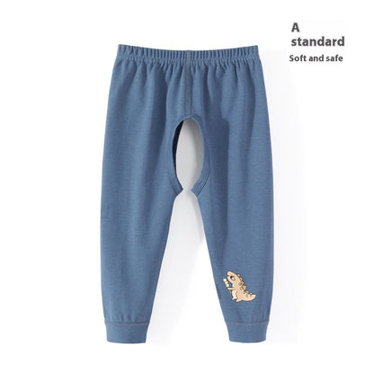 Boy Open-seat Pants Baby Trousers Pure Cotton