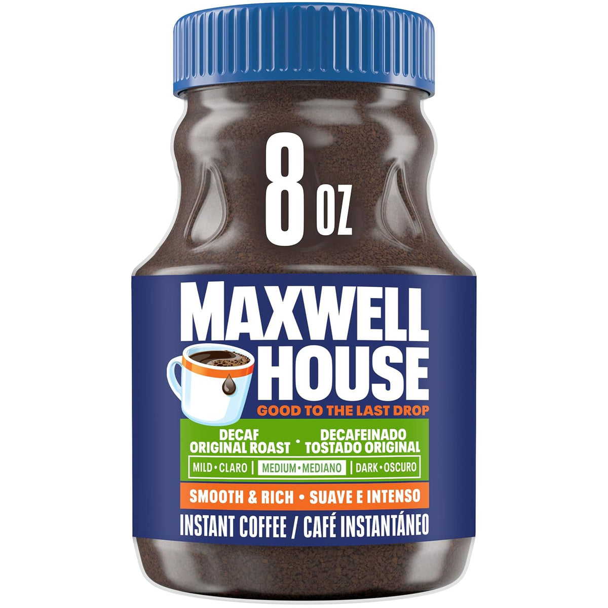 Maxwell House Original Roast Decaffeinated Instant Coffee, 8 oz Jar