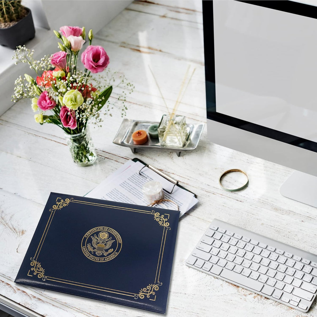 US Citizenship Certificate Holder Naturalization Certificate Cover with logol 'Certificate of Citizenship' US Citizenship Gifts