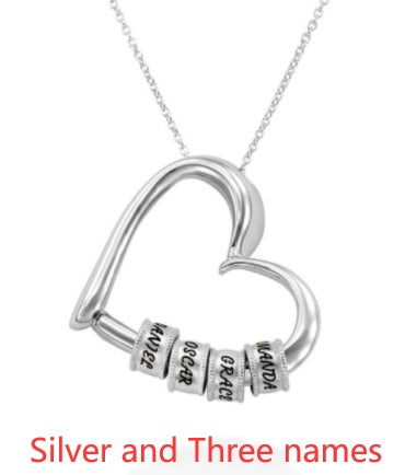 Personalized Heart Necklaces Women Jewelry Custom Name Necklaces & Pendants Mothers Day Gift
