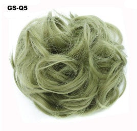 Fluffy Drawstring Curly Hair Bun Hair Set