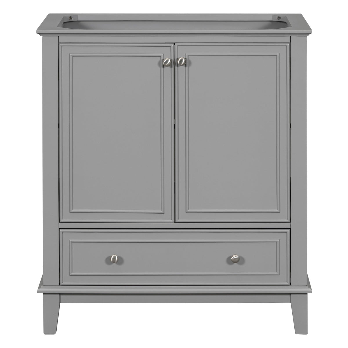 30 inch bathroom vanity no sink  base only gray