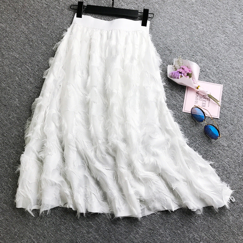 Temperament Was Thin Long Skirt Half-length Skirt Women