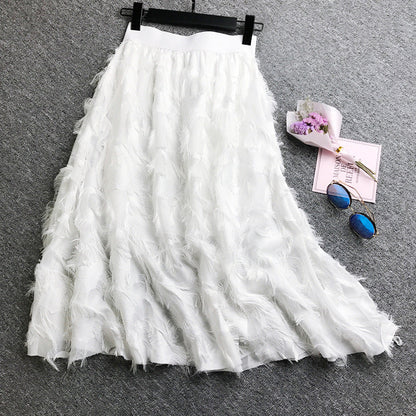Temperament Was Thin Long Skirt Half-length Skirt Women