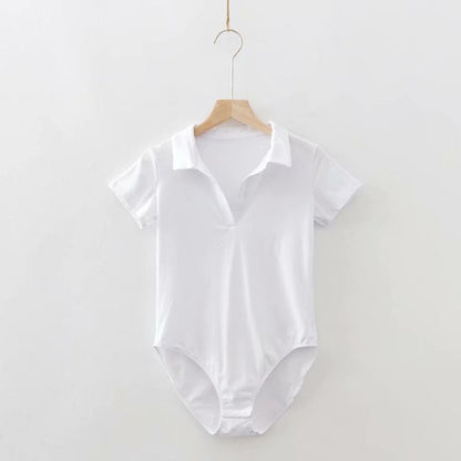 Slim fit short-sleeved T-shirt rompers