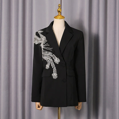 Womens Versatile And Loose Fitting Petite Tailored Blazer