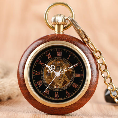 Mahogany Roman Pocket Watch