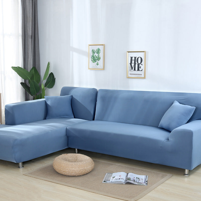 Solid color sofa cover, elastic tight package, full cover, fabric sofa cover, sofa cushion, sofa cover