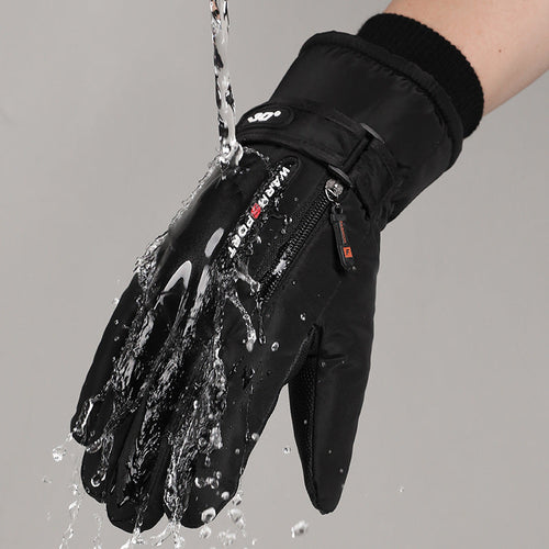 Fleece Lined Padded Windproof Cycling Gloves