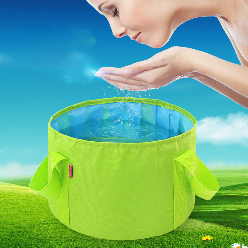 Multi-Purpose Outdoor Travel Portable Folding Bucket Foot Bucket Washbasin Camping Bucket Enlarged