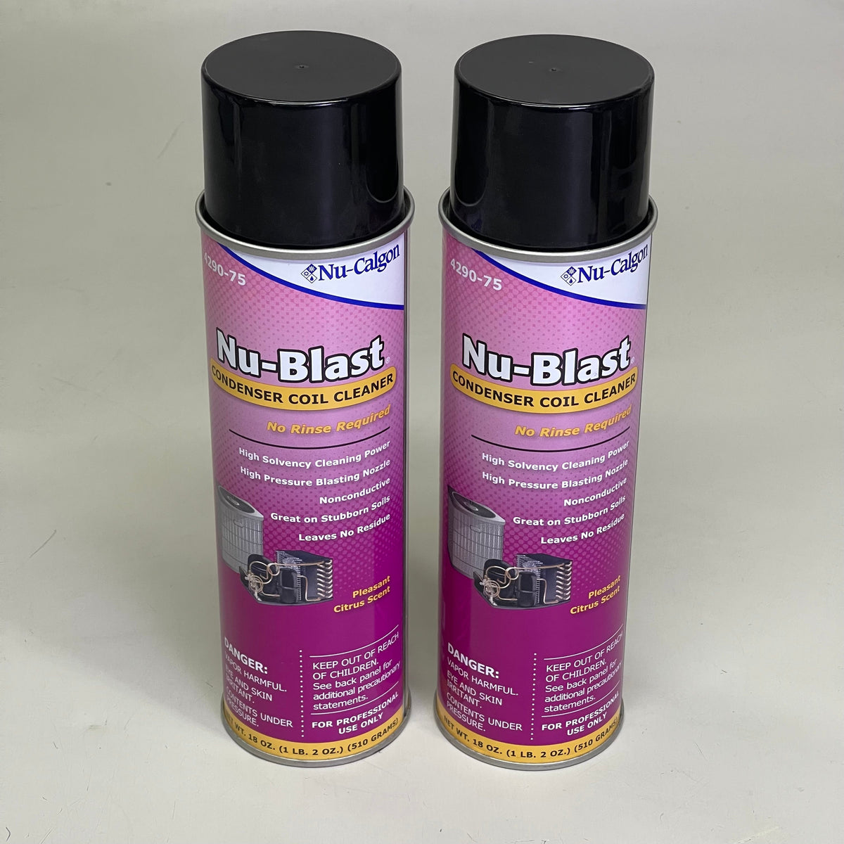 NU-CALGON (2 PACK) Nu-Blast Condenser Coil Cleaner 18 oz 2RZW5