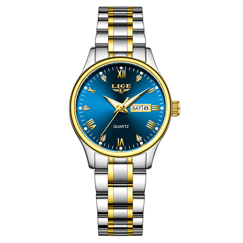 Waterproof Luminous Multi-function Calendar Quartz Watch