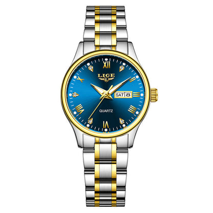 Waterproof Luminous Multi-function Calendar Quartz Watch