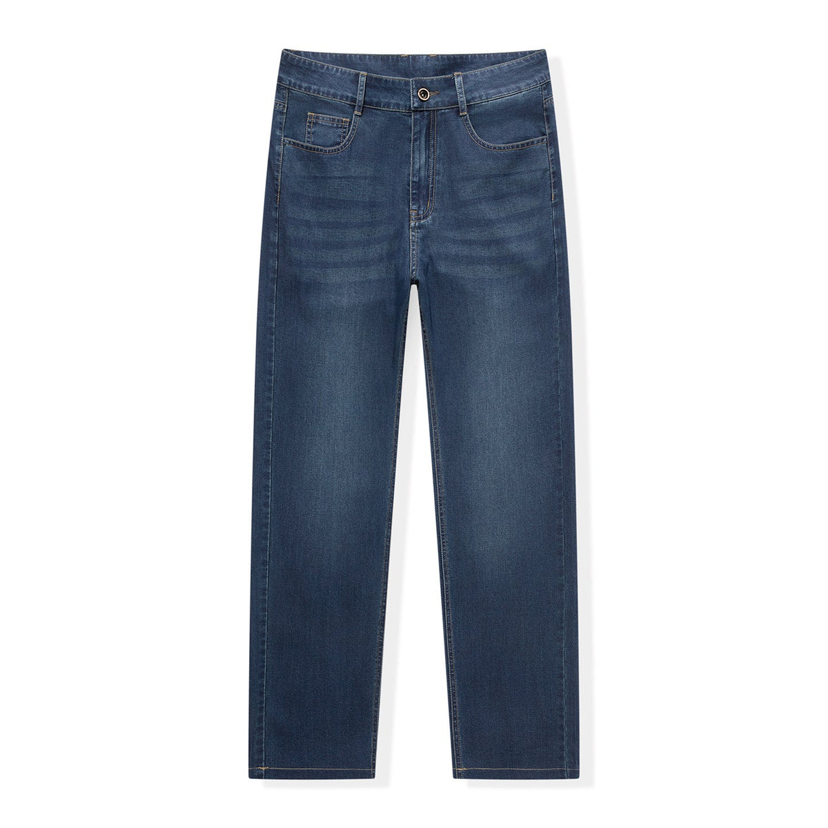 Mens Straight-Leg Loose-Fit Stretch Wrinkle-Resistant Trousers