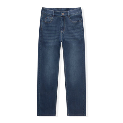 Mens Straight-Leg Loose-Fit Stretch Wrinkle-Resistant Trousers