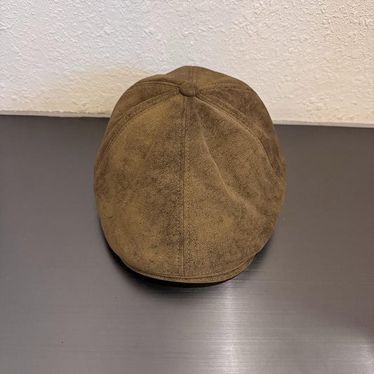 Men's And Women's All-purpose Solid-colored Suede Retro British-style Forward Hat, Suitable For Autumn Picnics, Daily Commutes, And Versatile Beanie Hat For All Occasions
