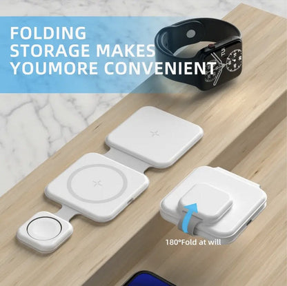 3 In 1 Magnetic Foldable Wireless Charging Station