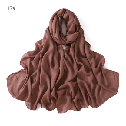 Modal Solid-color Thin-edged Breathable Headscarf