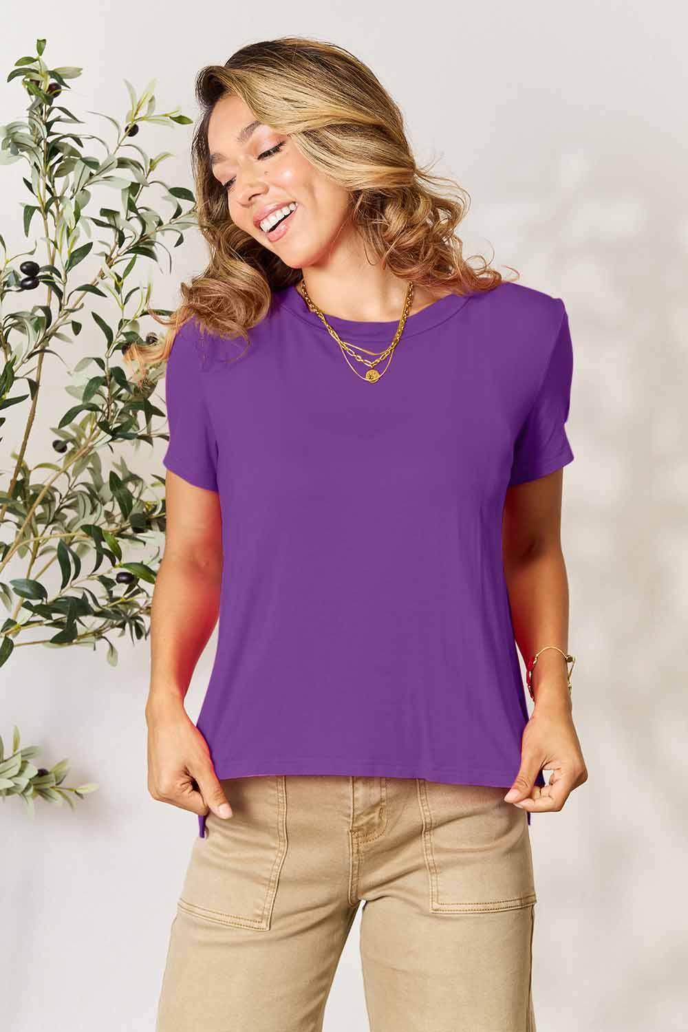 Basic Bae Full Size Round Neck Short Sleeve T-Shirt Black