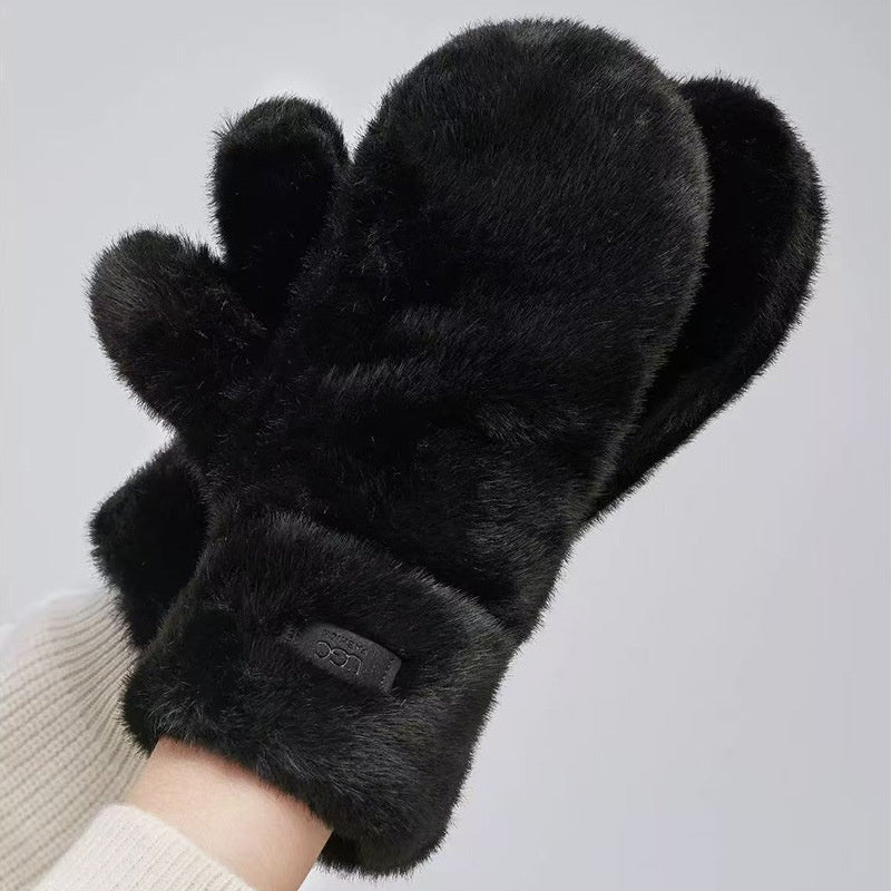 Plush Winter Warmth Fleece-lined Thickened Outdoor Cold-proof Windproof