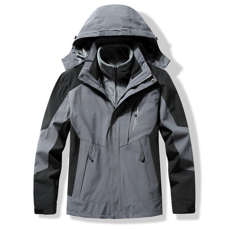 3-in-1 Mink-velvet Liner Two-piece Set Detachable Warm And Windproof Shell Jacket