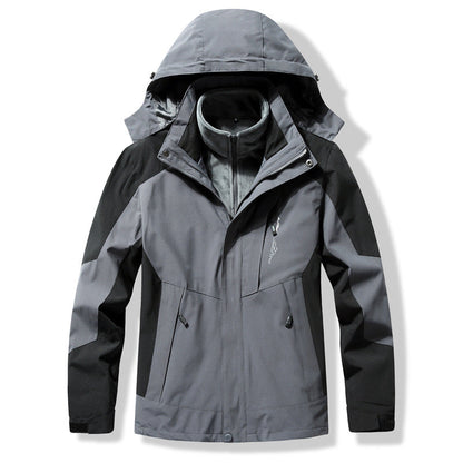 3-in-1 Mink-velvet Liner Two-piece Set Detachable Warm And Windproof Shell Jacket