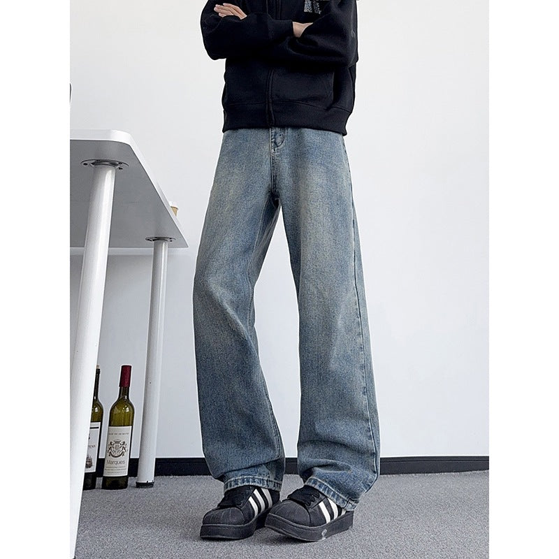 American-style Distressed Jeans For Men Versatile And Casual