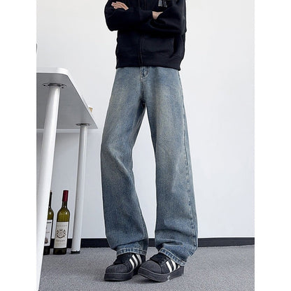 American-style Distressed Jeans For Men Versatile And Casual