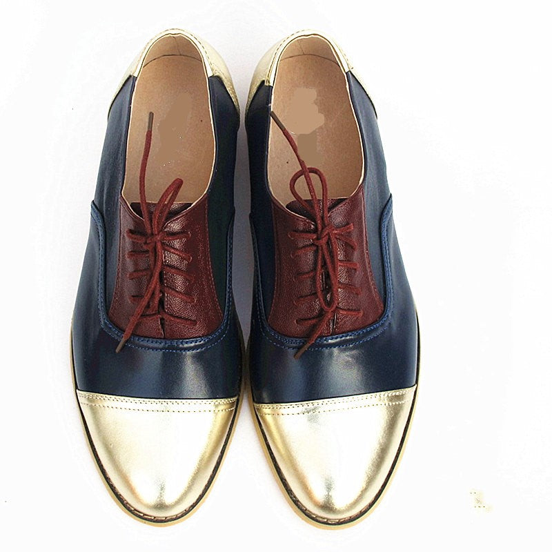 Flat shoes small leather shoes Oxford shoes women's shoes