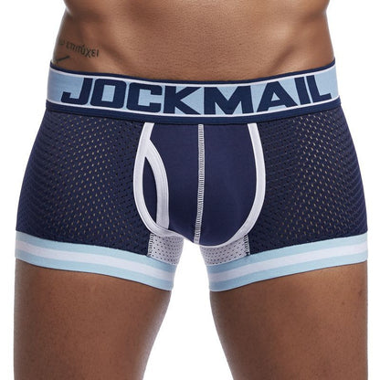 JOCKMAIL Men's Mesh Stitching Boxer Briefs